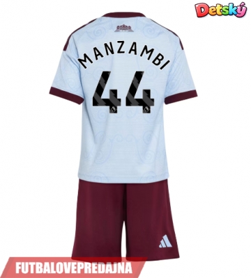 Lacne Dětský Futbalové dres Aston Villa Johan Manzambi #44 2026-27 Krátky Rukáv - Tretina (+ trenírky)